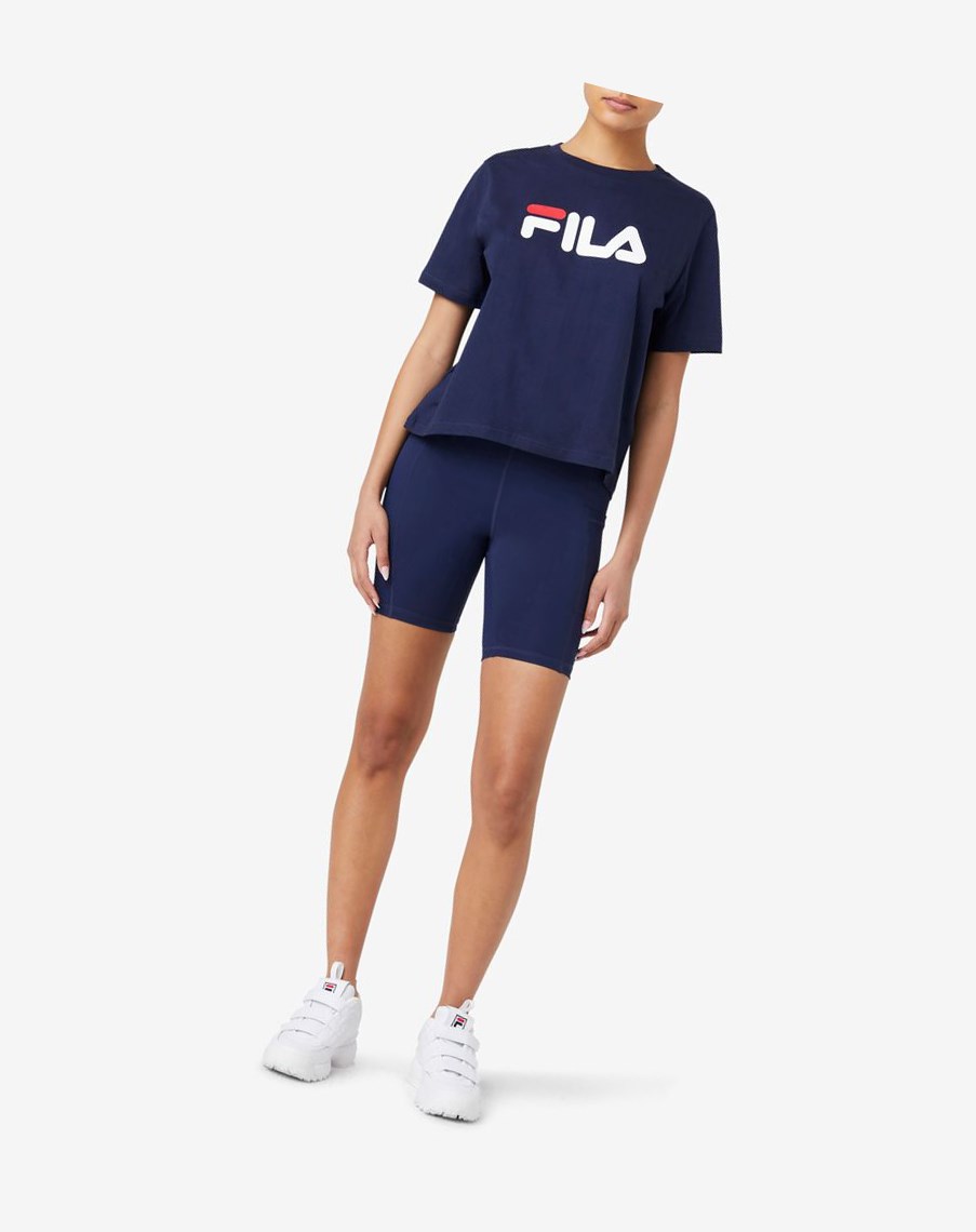 Fila Aries Bike Krótkie 410 Peacoat | PKQEB-8415