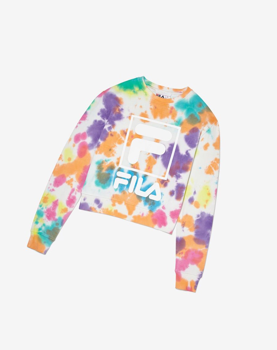 Fila Ashley Tie Dye Sweatshirt Kolorowe | ZXDSN-7450