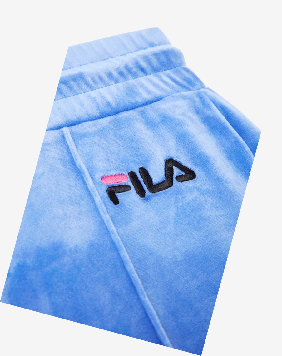 Fila Astrid Velour Pant Niebieskie Czarne | KMYSJ-8176