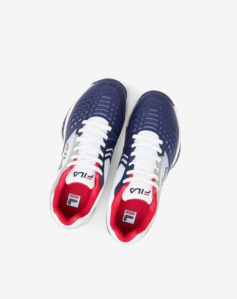 Fila Axilus 2 Energized Tenisa Shoes Białe Granatowe Czerwone | YNBFM-2048