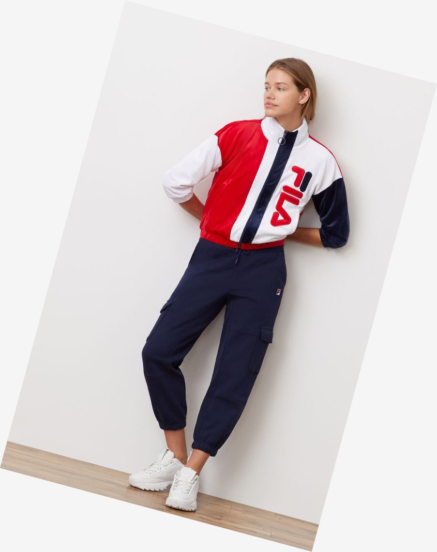 Fila Aya Jacket Wht/Cred/Peac | XGFOU-7826