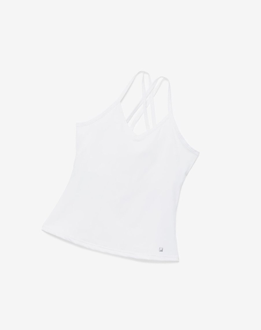 Fila Back Court Cami Tank Białe | UKINX-3876