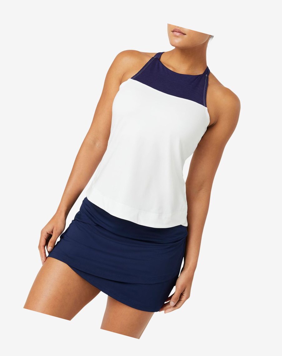 Fila Back Court Halter Tank Białe | CIJER-7295