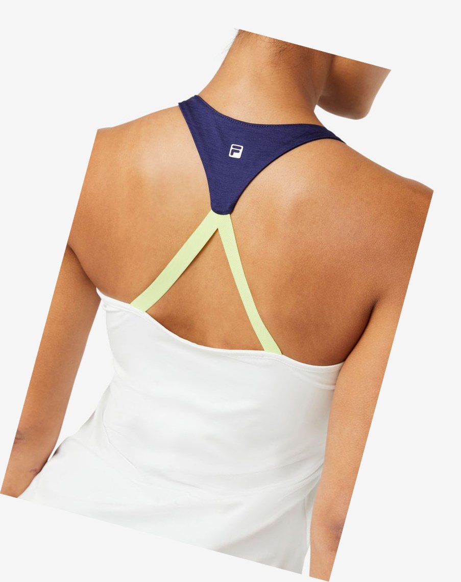 Fila Back Court Halter Tank Białe | CIJER-7295