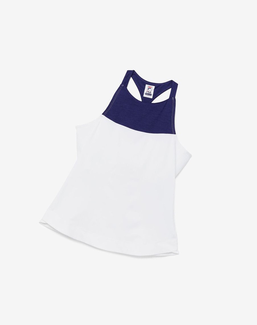 Fila Back Court Halter Tank Białe | CIJER-7295