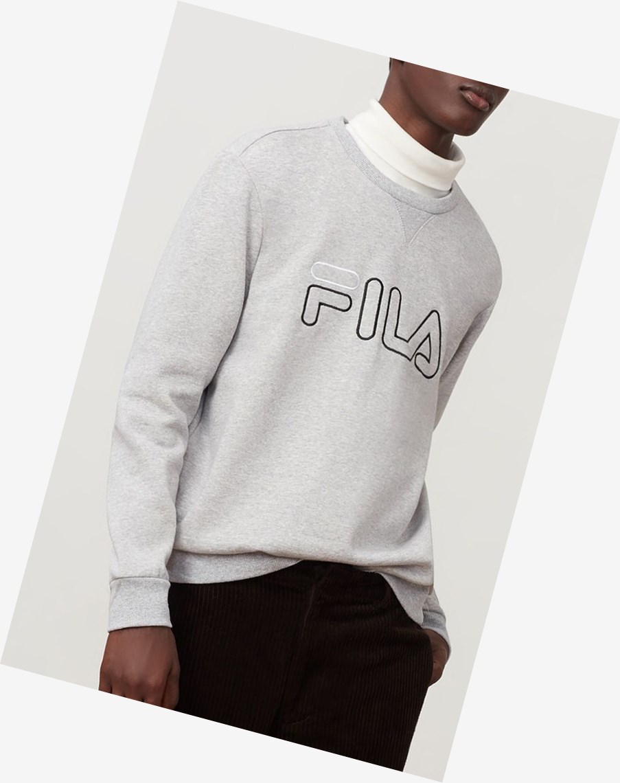 Fila Basil Sweatshirt Lgrym/Blk/Wht | QLCRO-1476