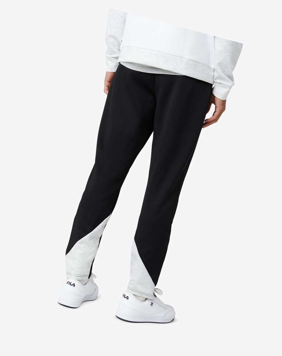 Fila Basset Tech Pant Czarne Głęboka Szare | CAUMY-1364