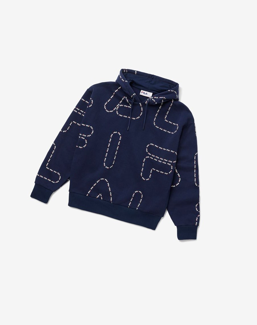 Fila Bedford Hoodie Granatowe | SWXQD-2845