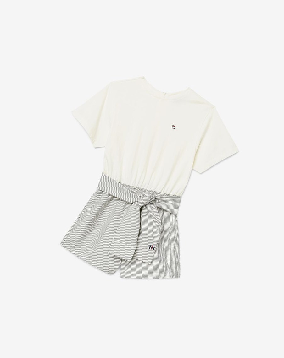 Fila Bellini Romper Białe | DGCYP-9748