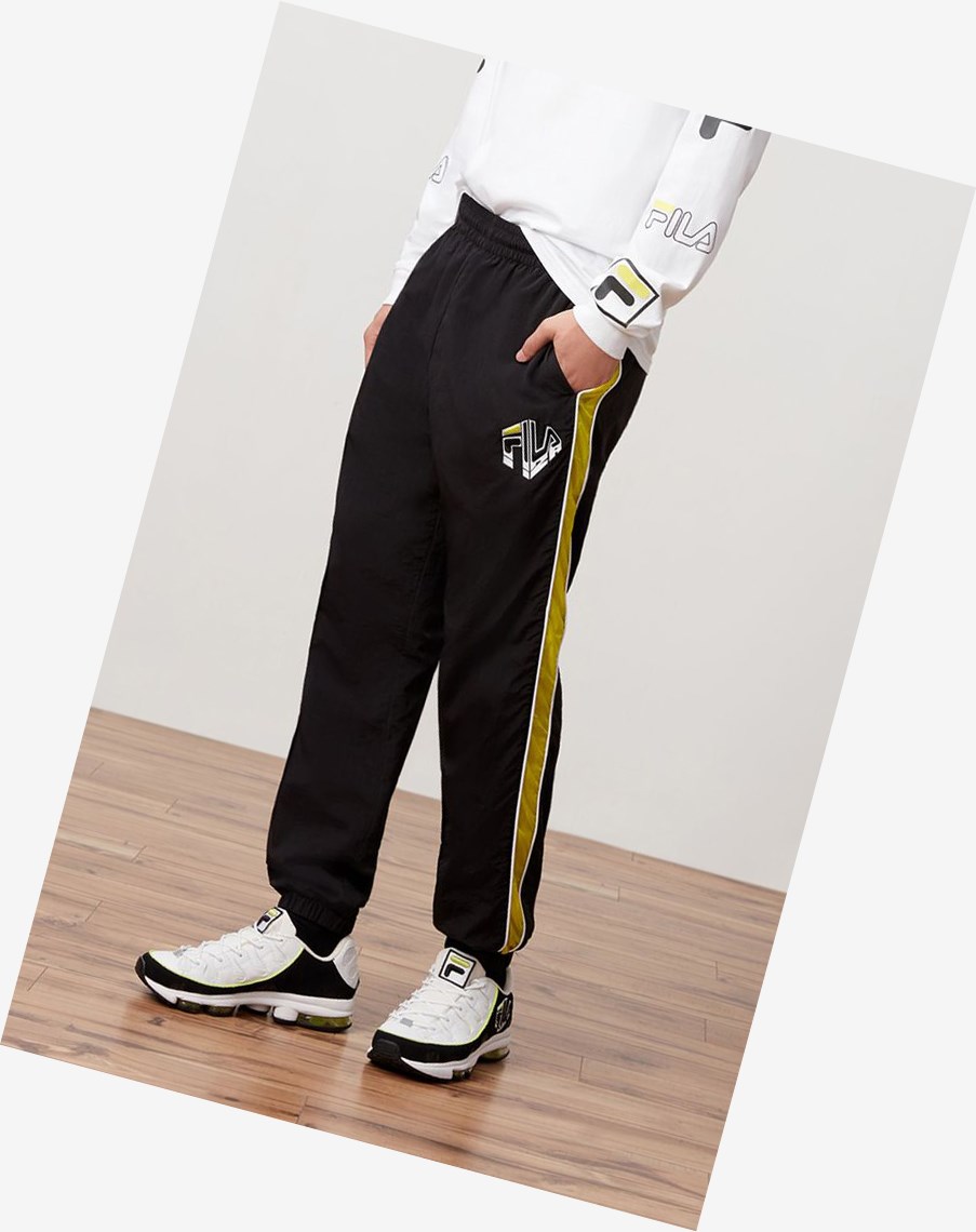 Fila Biko Track Pant Blk/Sulph/Wht | AZPGO-5270