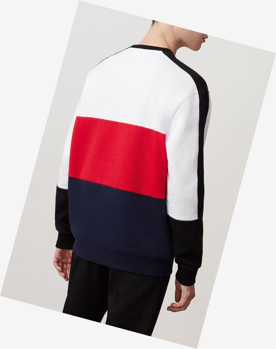 Fila Bravo Sweatshirt Wht/Cred/Peac | EZNWJ-8739