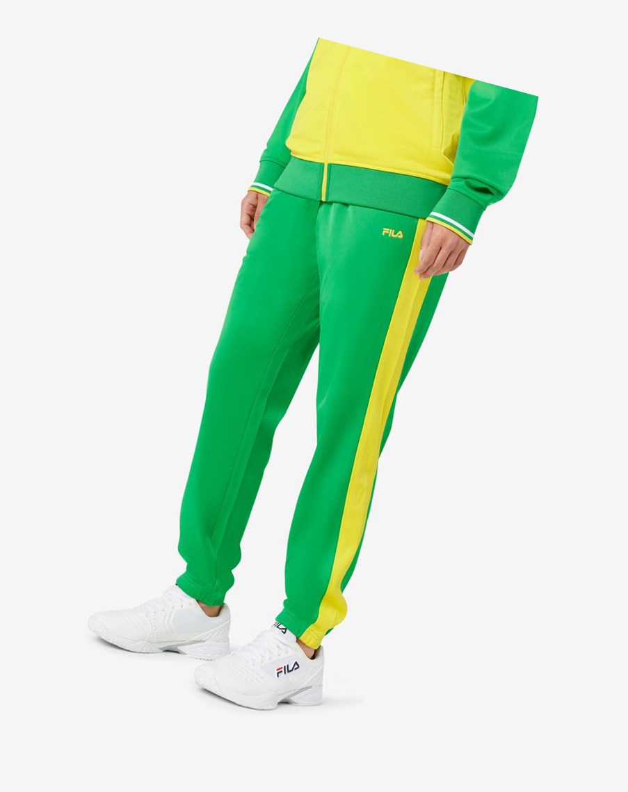 Fila Brazil Track Pant Zielone Żółte | OSKLH-9658