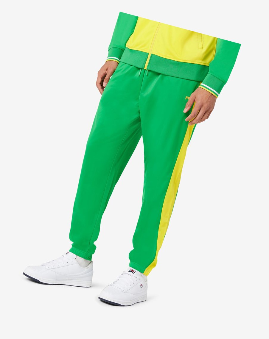 Fila Brazil Track Pant Zielone Żółte | WDAME-2740