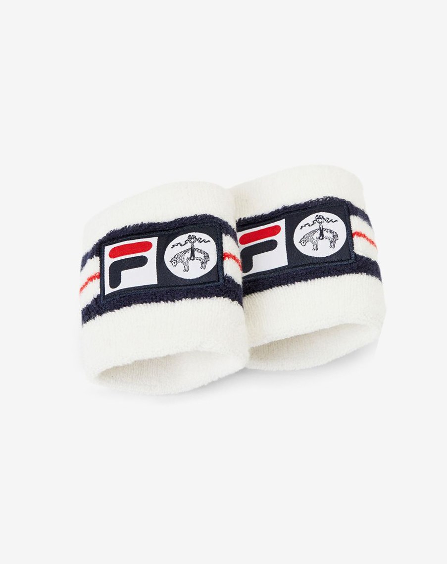 Fila Brooks Brothers X Fila '76 Wristbands Białe Granatowe Czerwone | LFNYX-7240