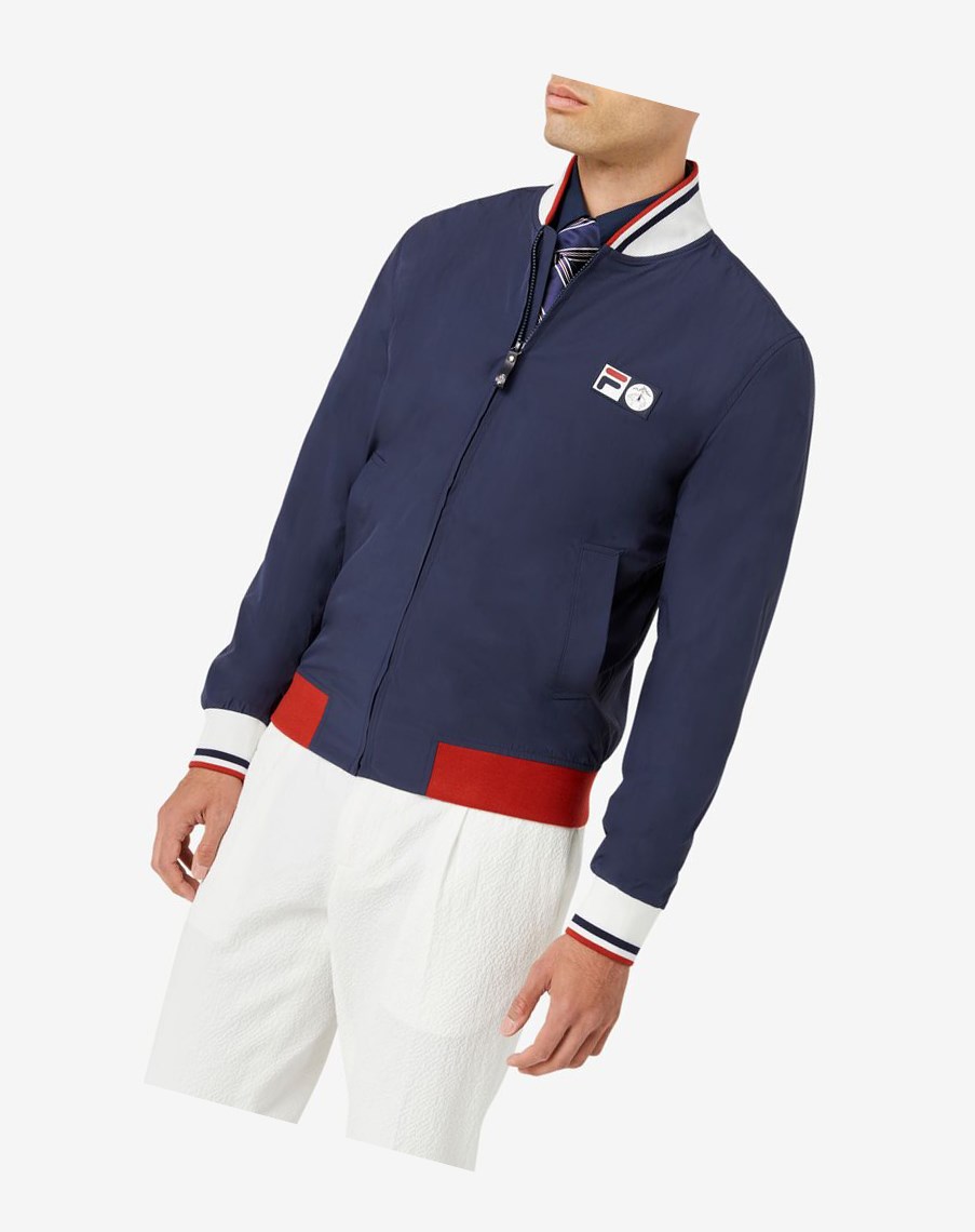 Fila Brooks Brothers X Fila Stadium Jacket Granatowe | LZBKA-5240