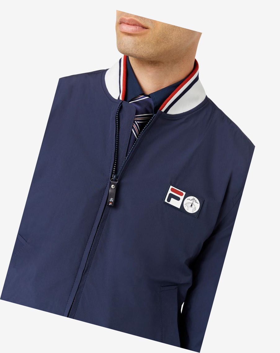 Fila Brooks Brothers X Fila Stadium Jacket Granatowe | LZBKA-5240