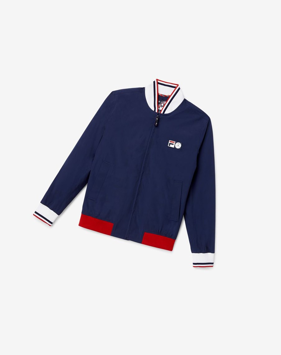 Fila Brooks Brothers X Fila Stadium Jacket Granatowe | LZBKA-5240