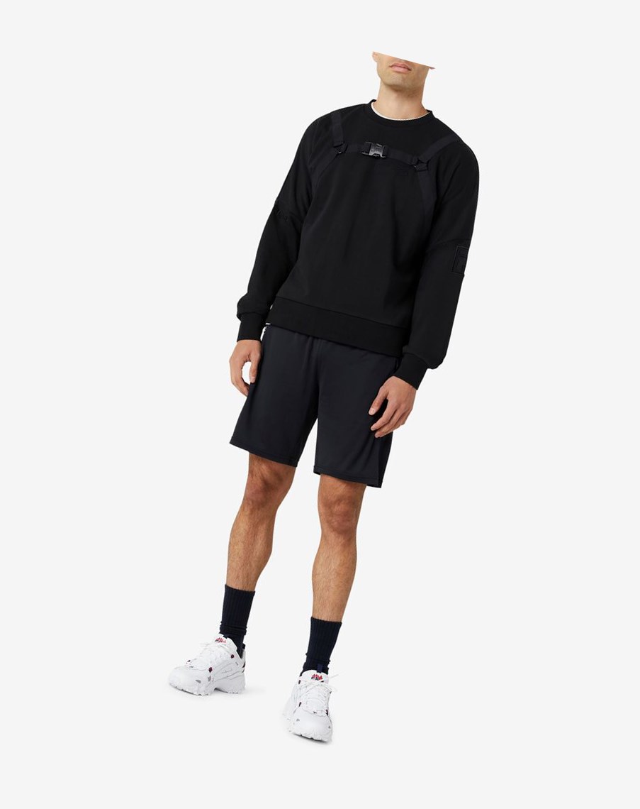 Fila Buster Crew Sweatshirt Czarne | LWYCK-9048