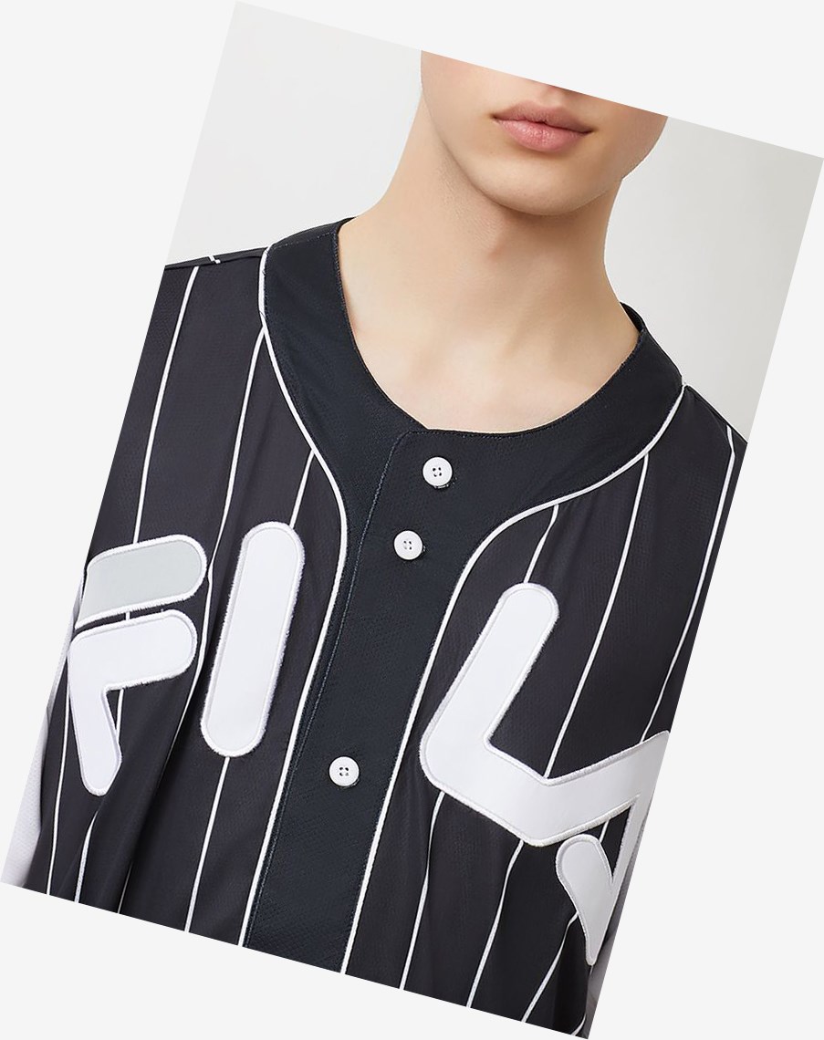 Fila Castro Jersey Blk/Wht | PGAZL-2318