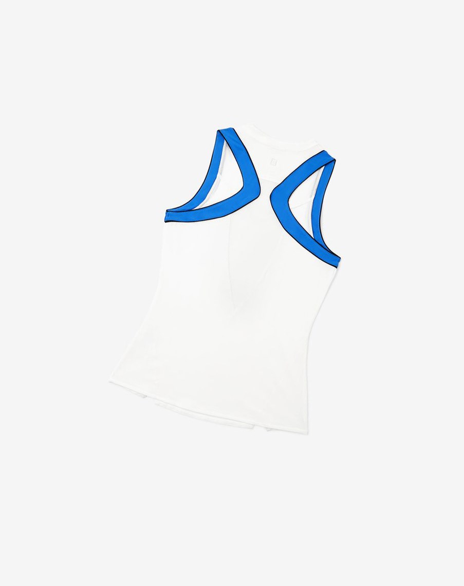 Fila Celestial Point Racerback Tank Białe Niebieskie Turkusowe | IKGFS-0186