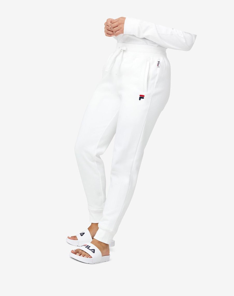 Fila Chardon Jogger Białe | PQOCV-7162