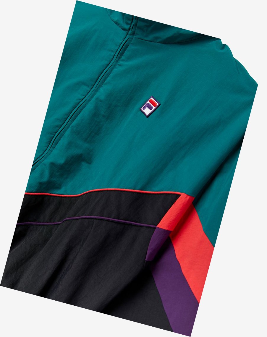 Fila Chiaki 2 Wiatr Jacket Czarne Fioletowe | CSQWP-3975