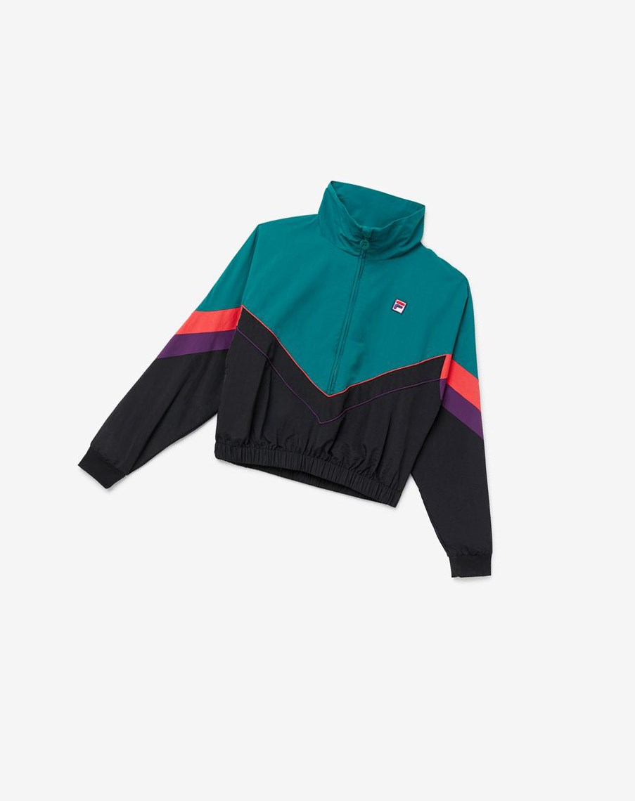 Fila Chiaki 2 Wiatr Jacket Czarne Fioletowe | TZGXO-1382