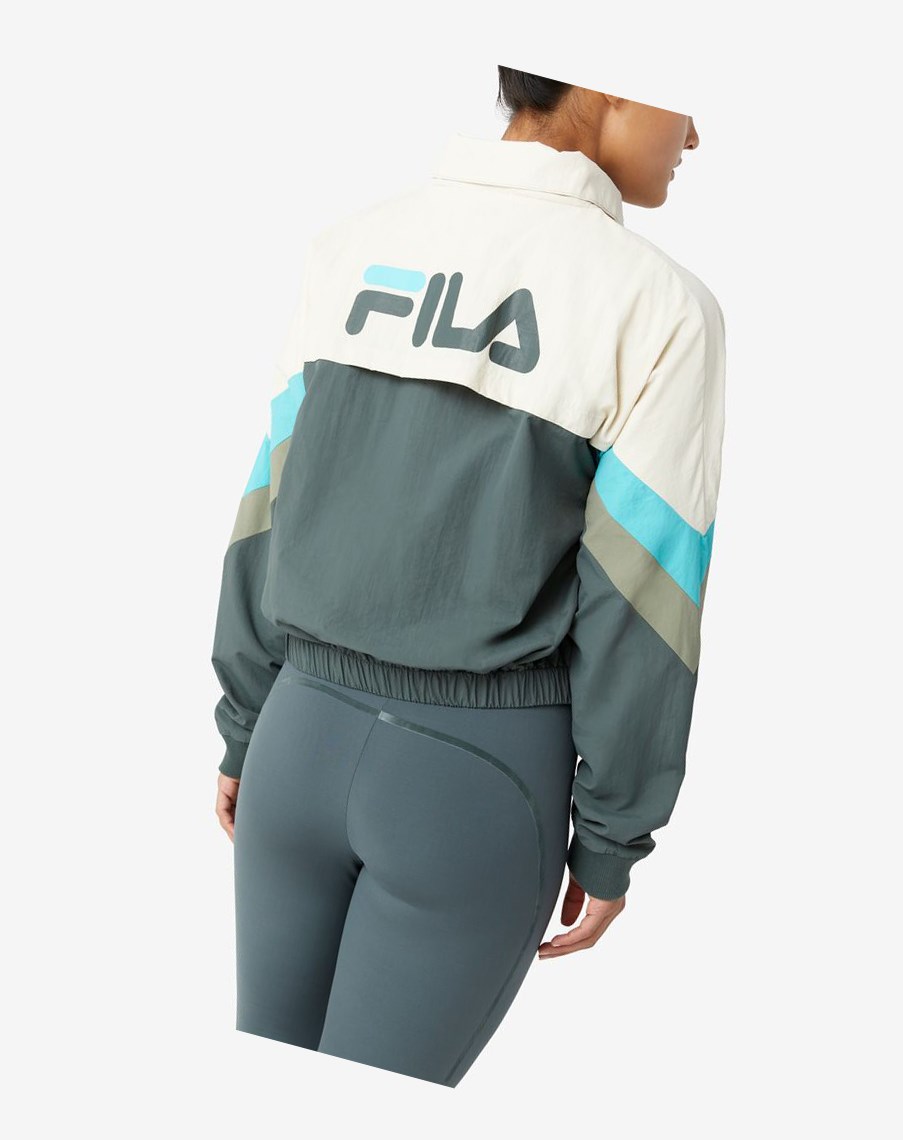 Fila Chiaki 2 Wiatr Jacket Niebieskie Turkusowe | DATYM-3471