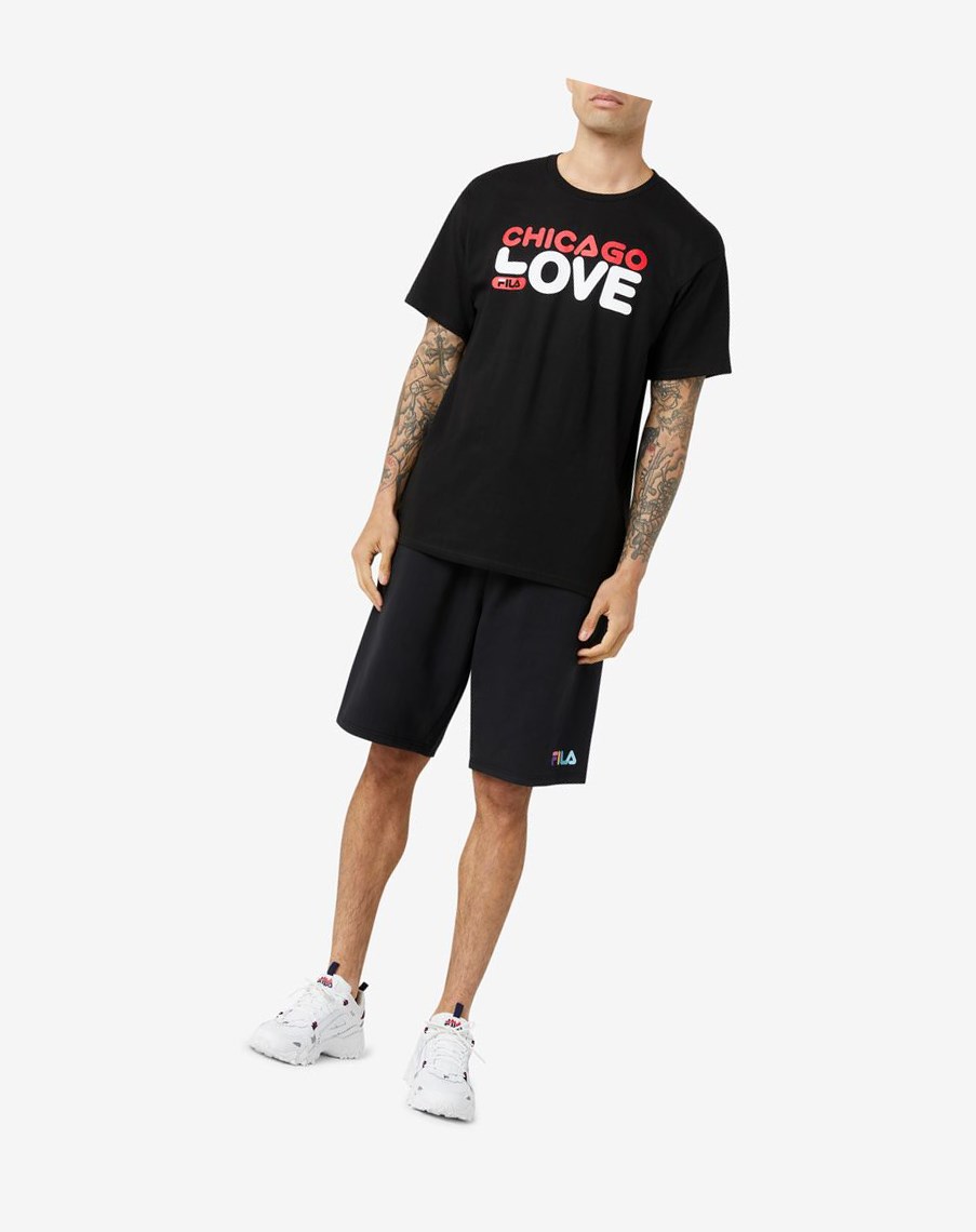 Fila Chicago Love Tee Czarne | LMRGJ-9053