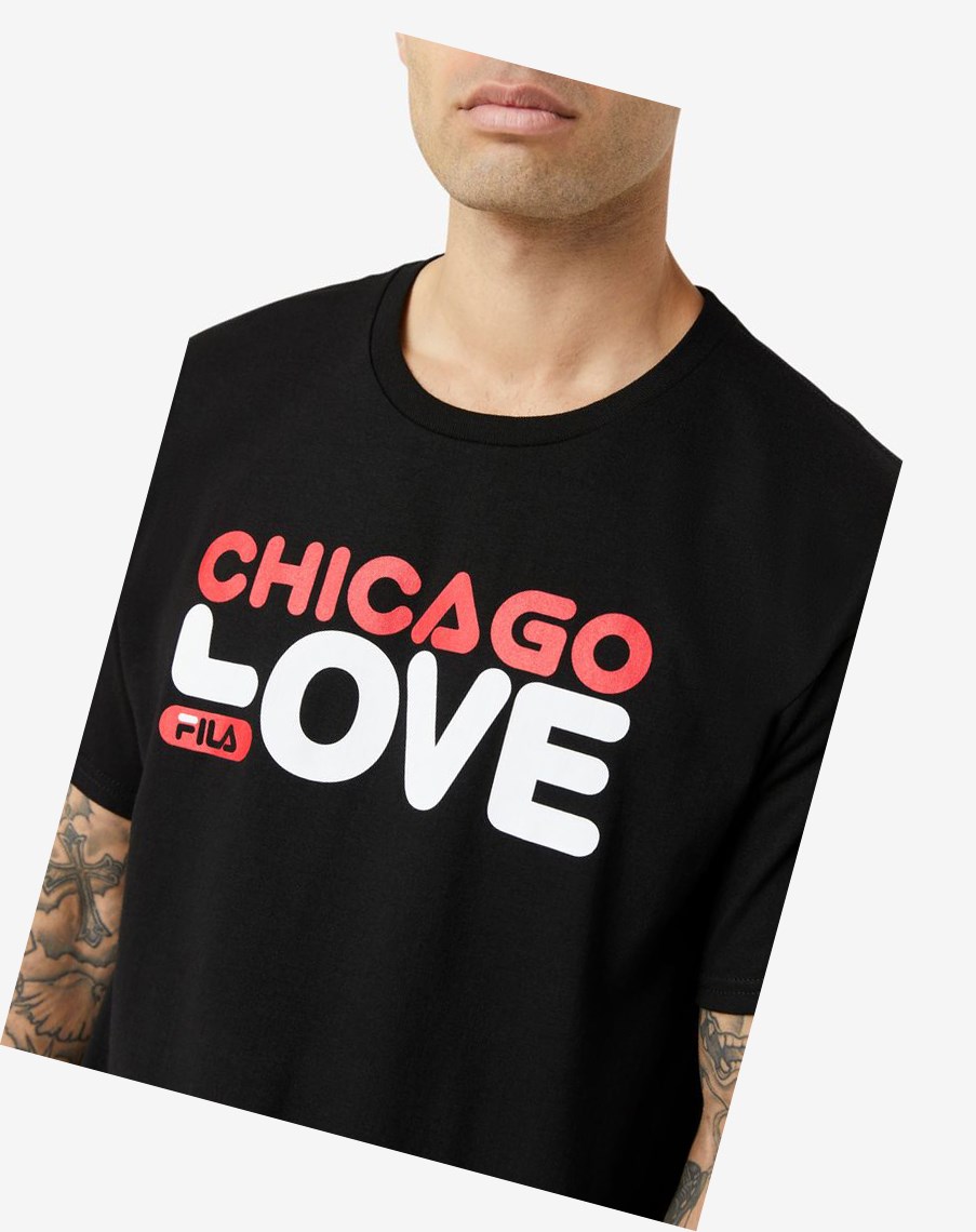 Fila Chicago Love Tee Czarne | LMRGJ-9053