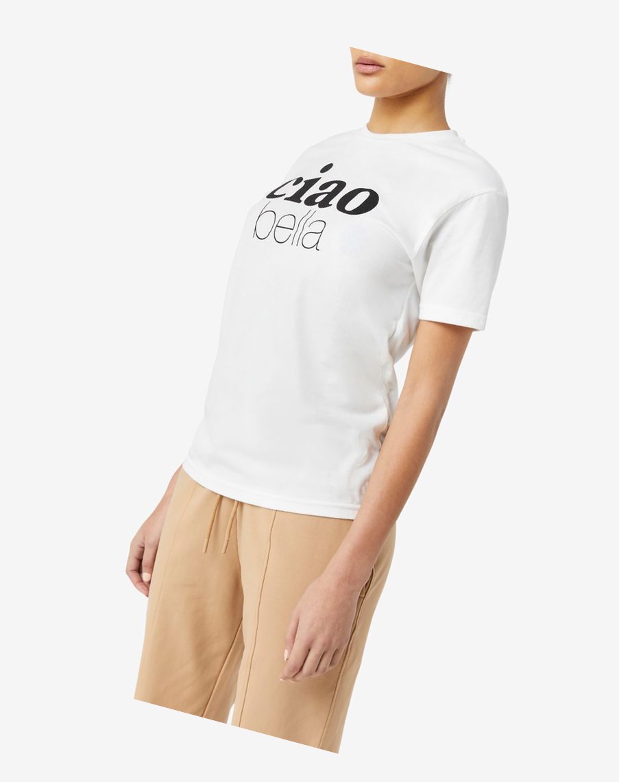 Fila Ciao Bella Tee Białe | PFAKT-0928