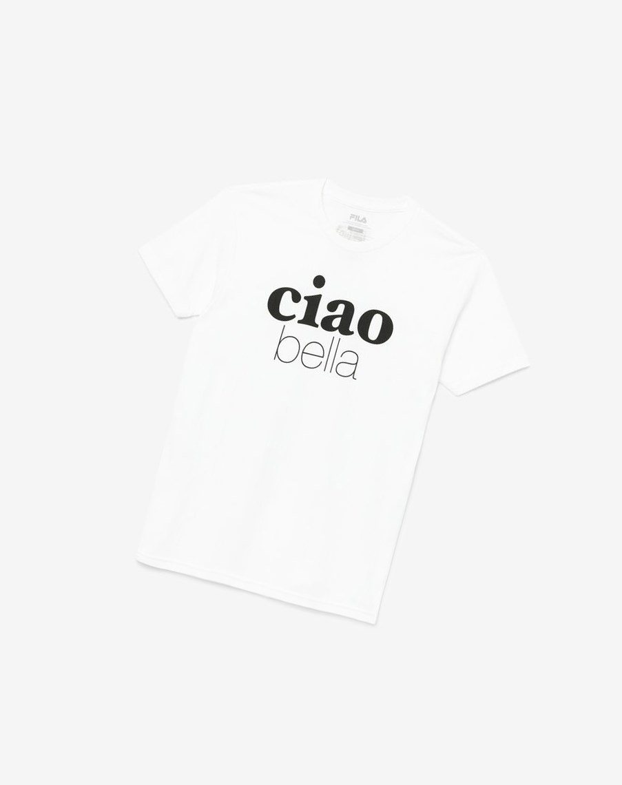 Fila Ciao Bella Tee Białe | PFAKT-0928