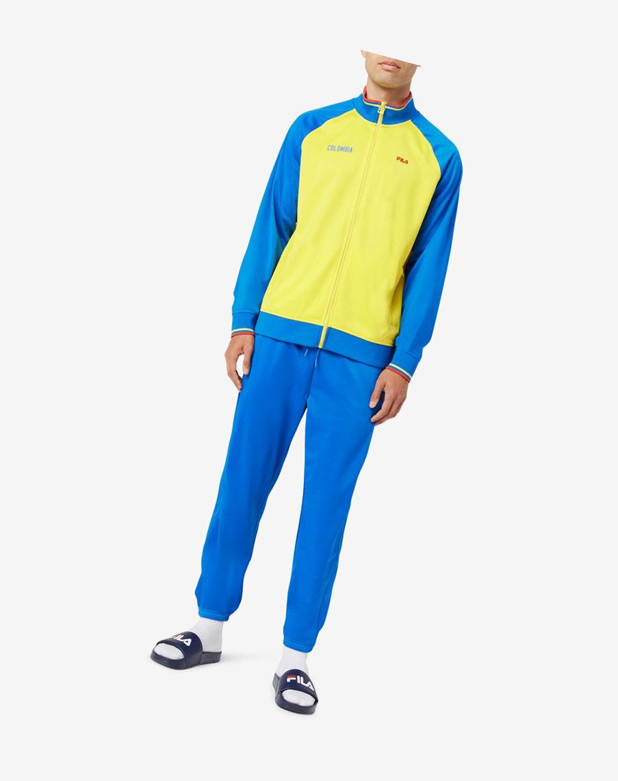 Fila Colombia Track Pant Niebieskie Czerwone | MUQEP-3842