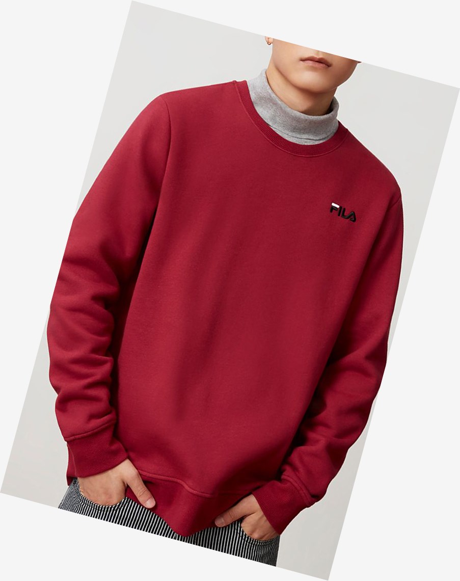 Fila Colona Sweatshirt Czerwone Czarne Białe | FXGJI-3918