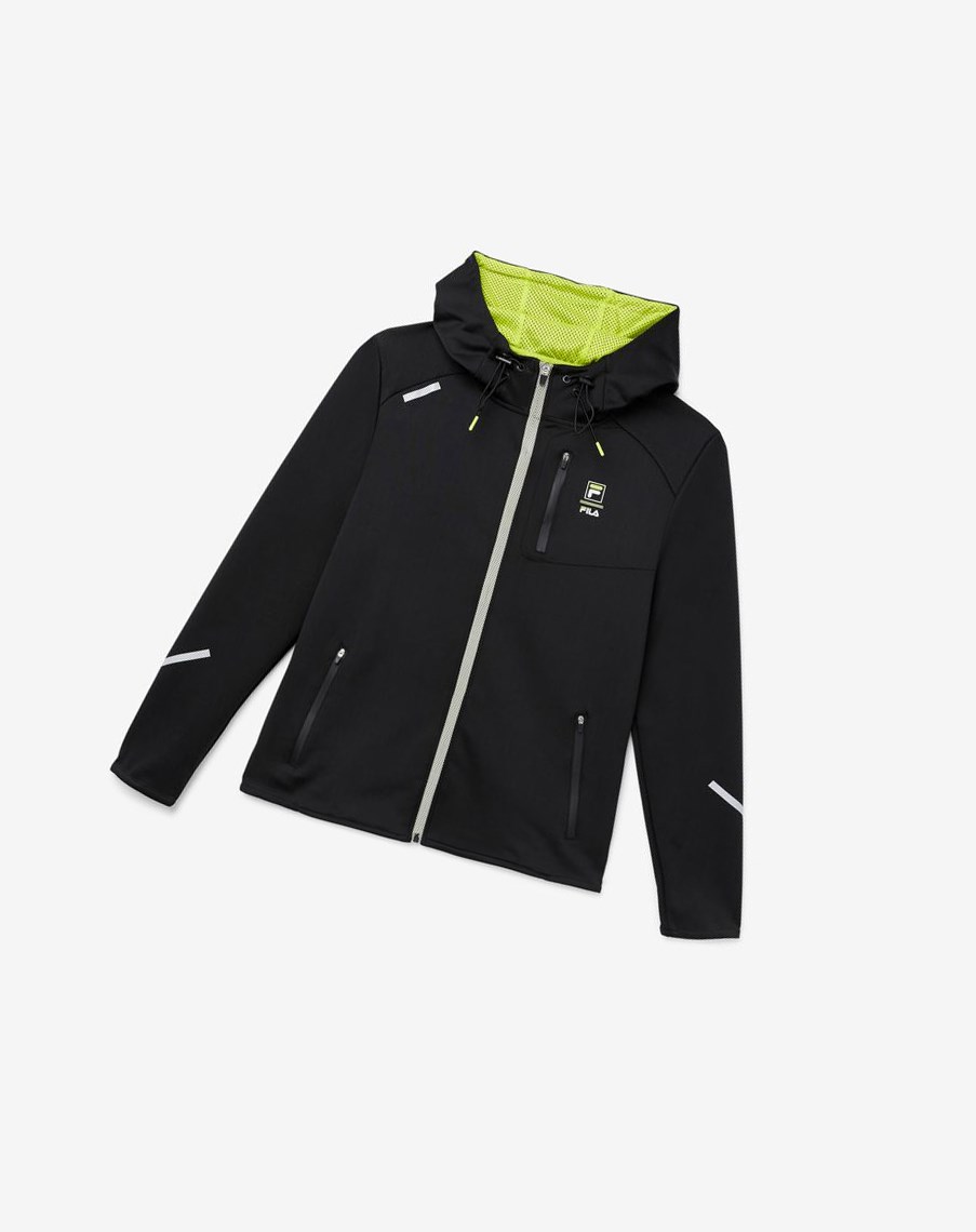 Fila Coulty Tech Hoodie Czarne | KEWND-6918