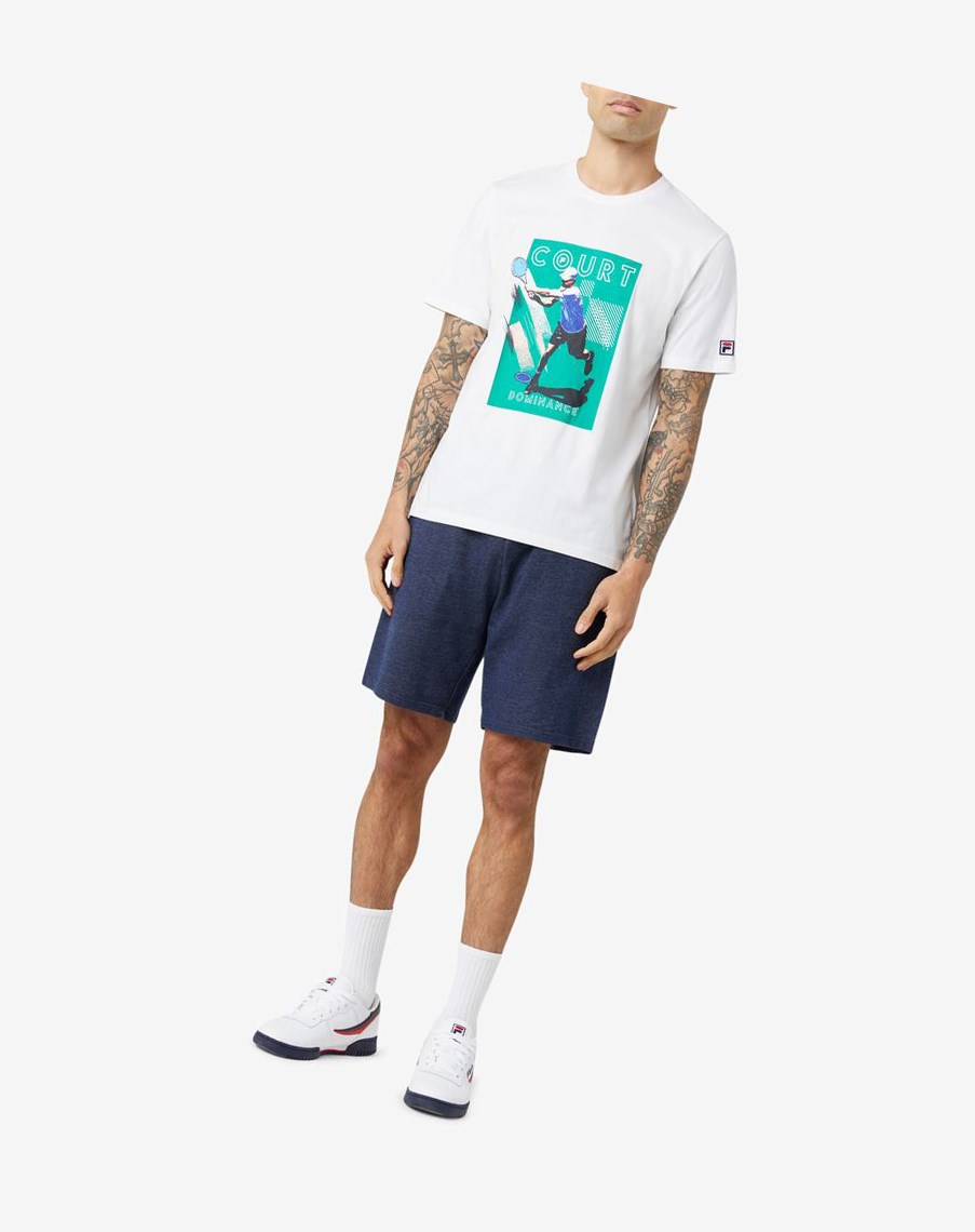 Fila Court Dominance Tee Białe Zielone | WXMLD-6931