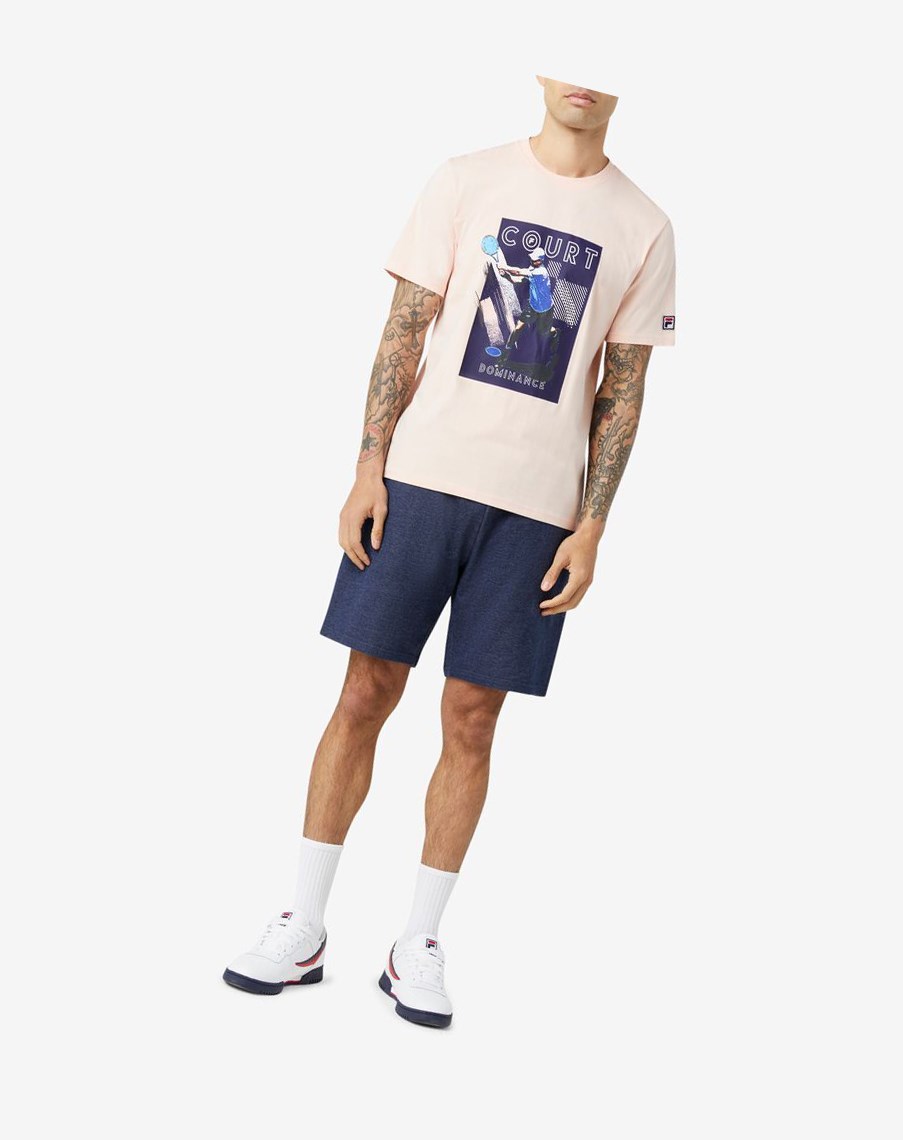 Fila Court Dominance Tee Różowe | LDQNR-3649