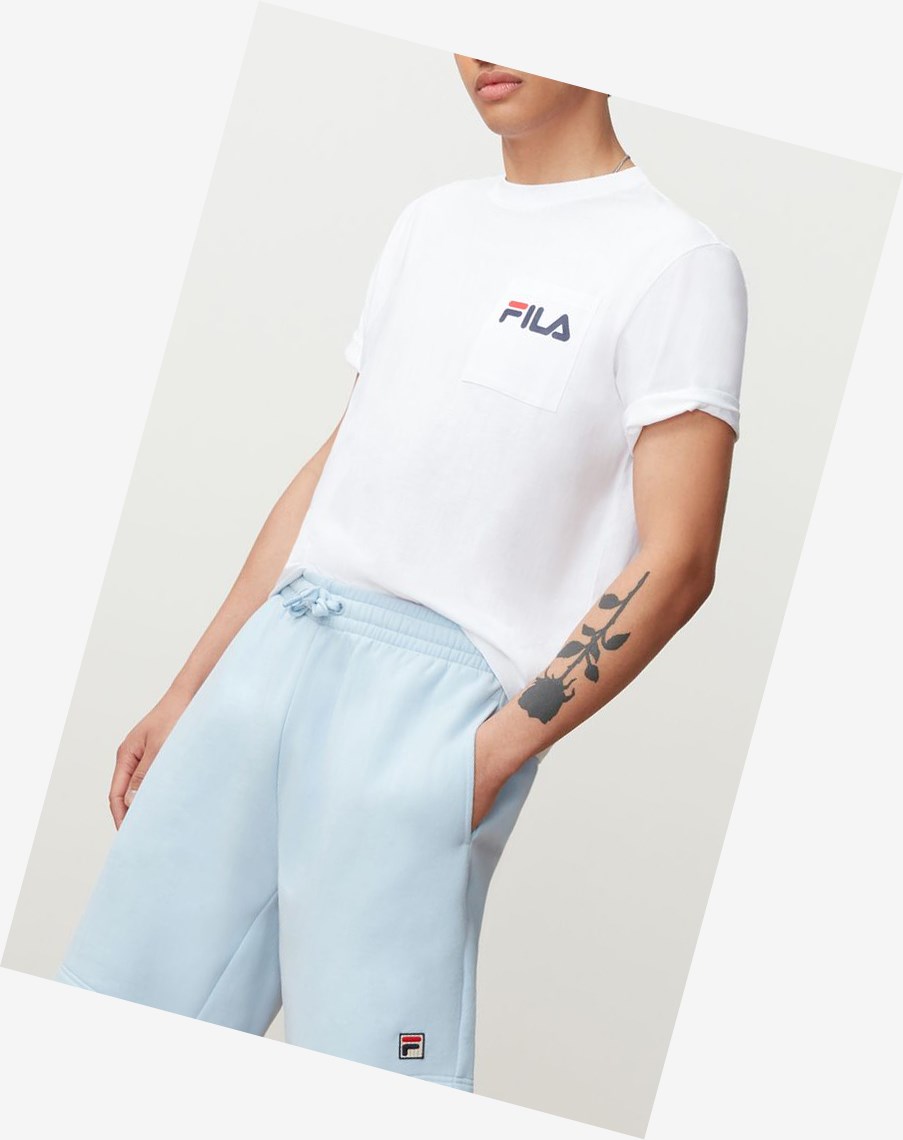 Fila Curtis Pocket Tee Białe | ROYMB-3924