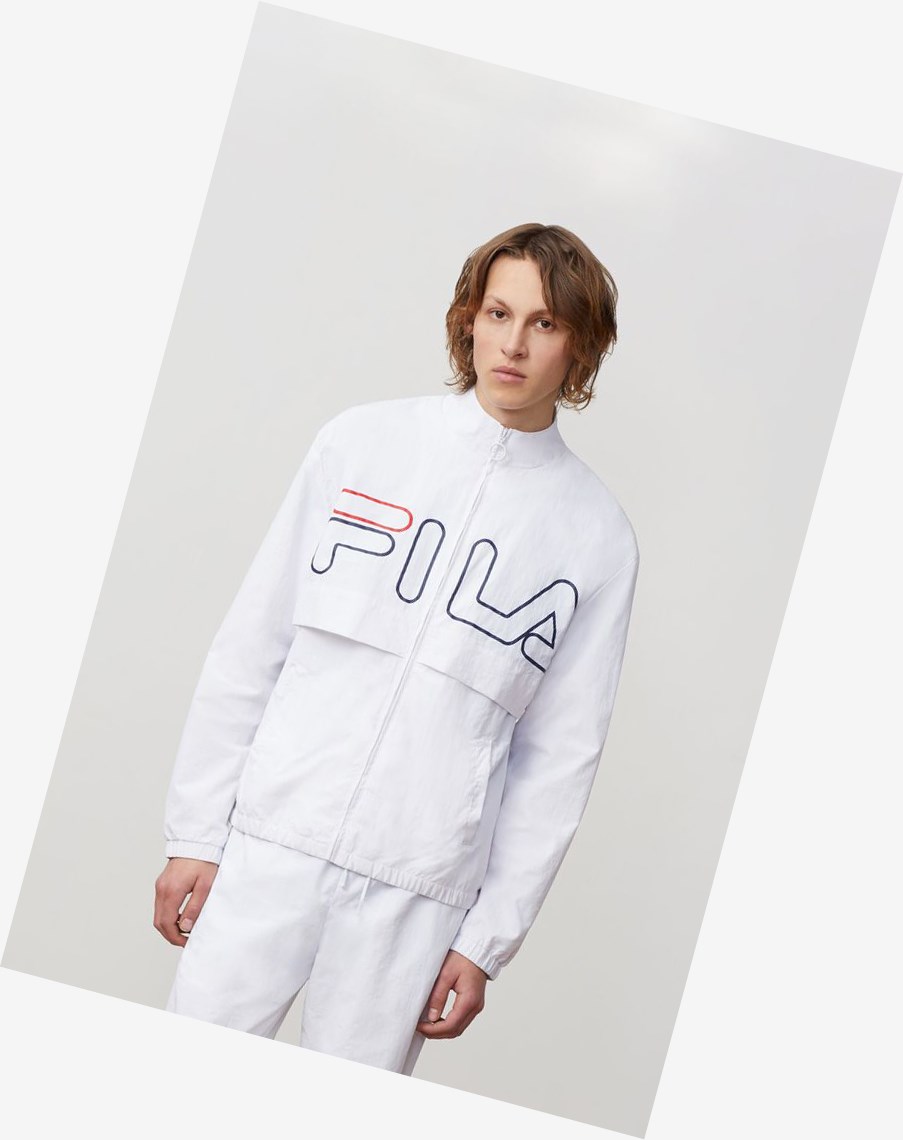 Fila Dani Woven Jacket Białe | HFDZA-6392