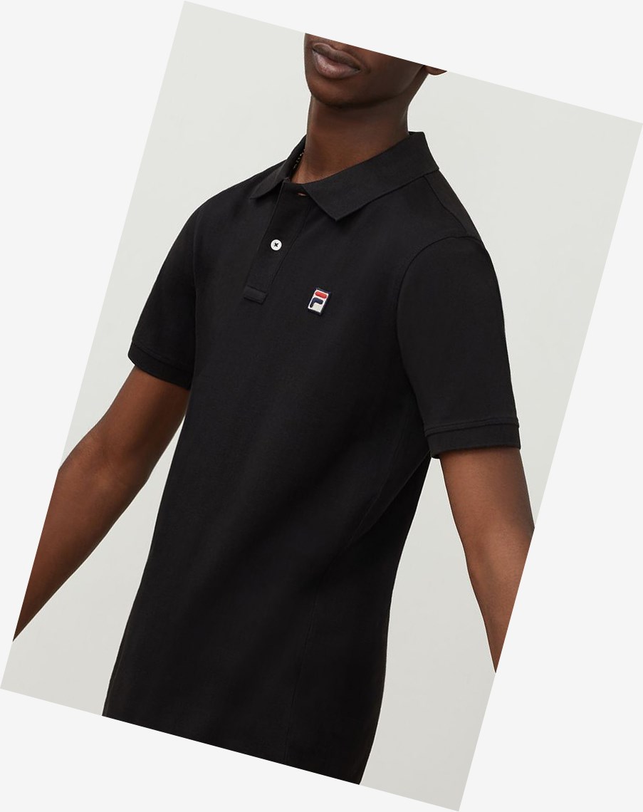 Fila Dante Polo Czarne | XKUAE-4781