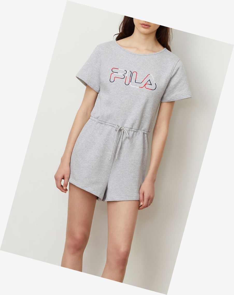 Fila Delaney Romper Ltgreymarl | RCYVS-5639