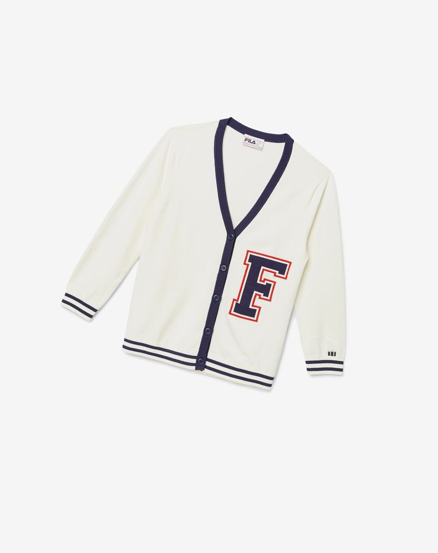 Fila Delfina Cardigan Białe | MLIKF-9061