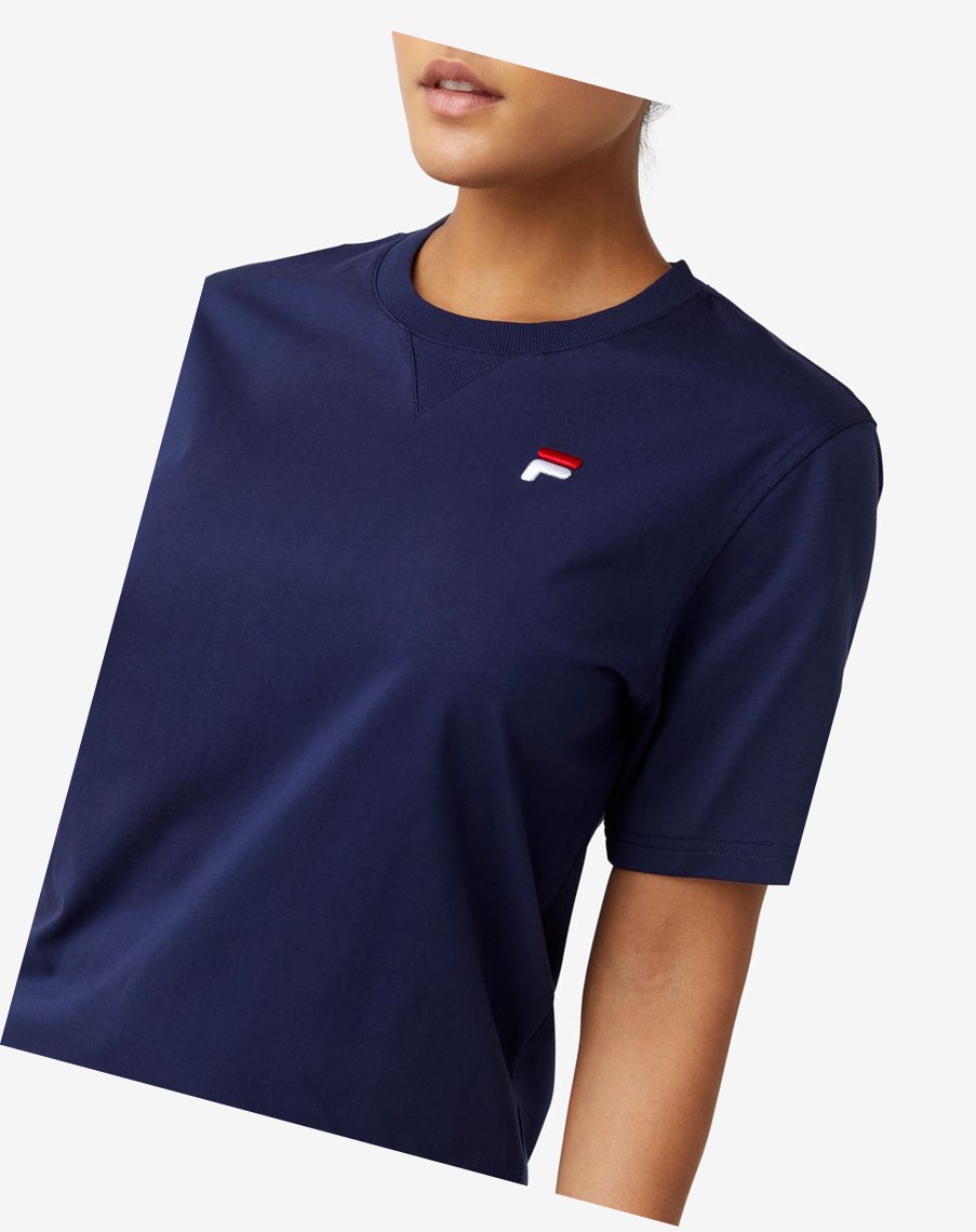 Fila Derion Tee 410 Peacoat | VDICA-7082