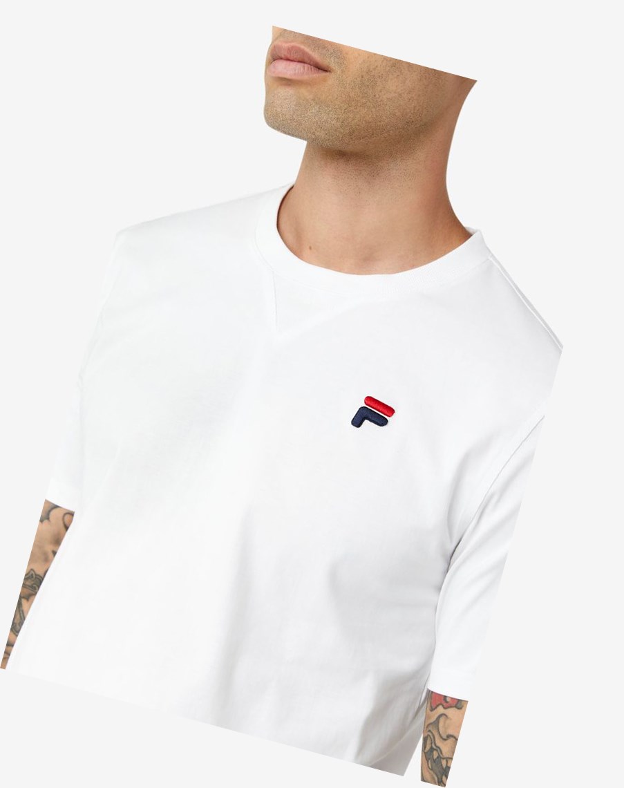 Fila Derion Tee Białe | RLHOC-6583