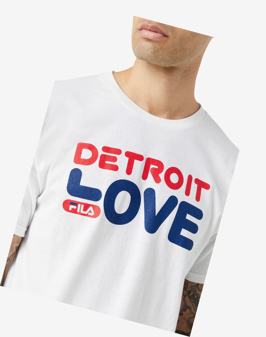 Fila Detroit Love Tee Białe | HXDAL-8763