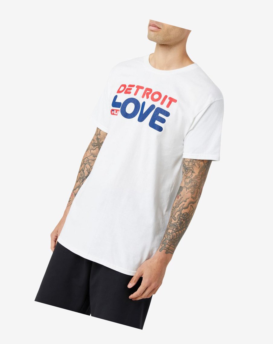 Fila Detroit Love Tee Białe | HXDAL-8763