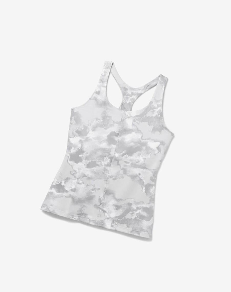 Fila Deuce Court Printed Racerback Tank Wht/Multiprt | NOSHX-8946