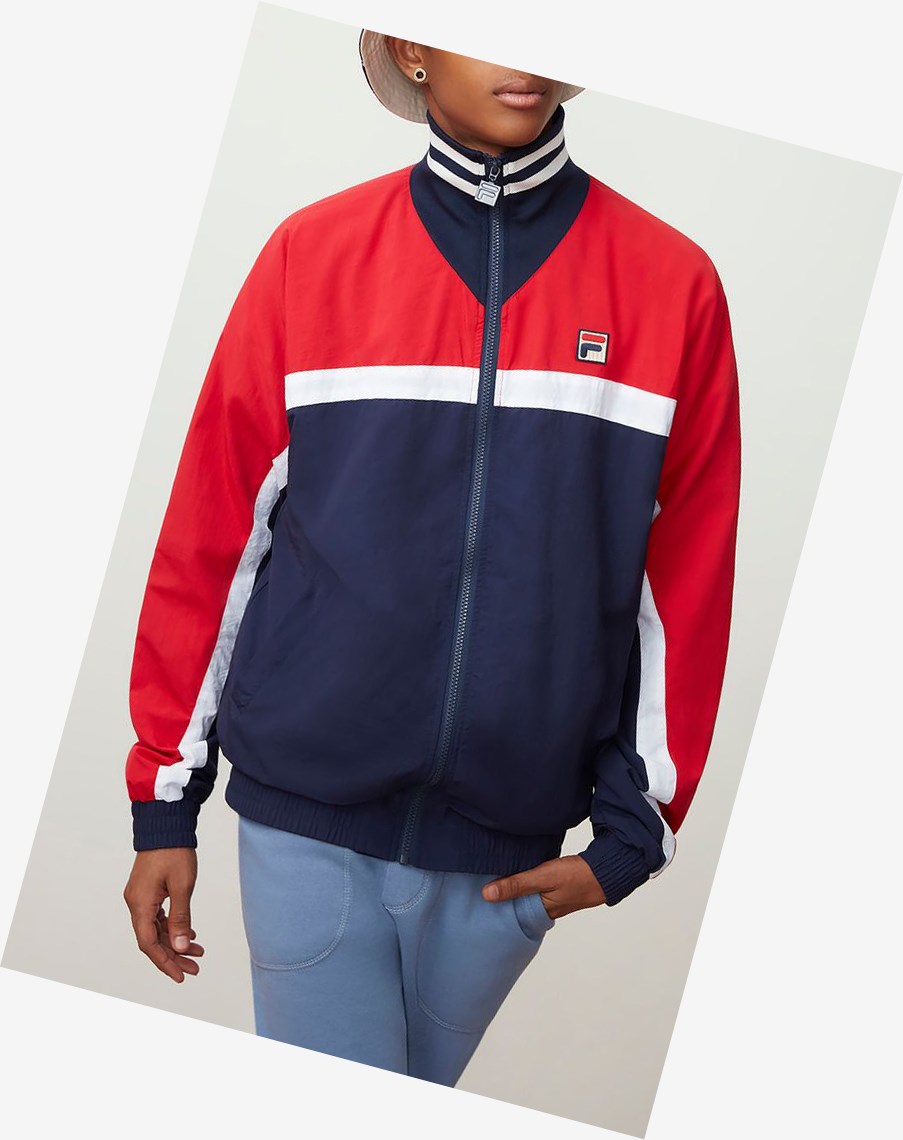 Fila Diego Track Jacket Peac/Cred/Wht | ZJNTK-9153