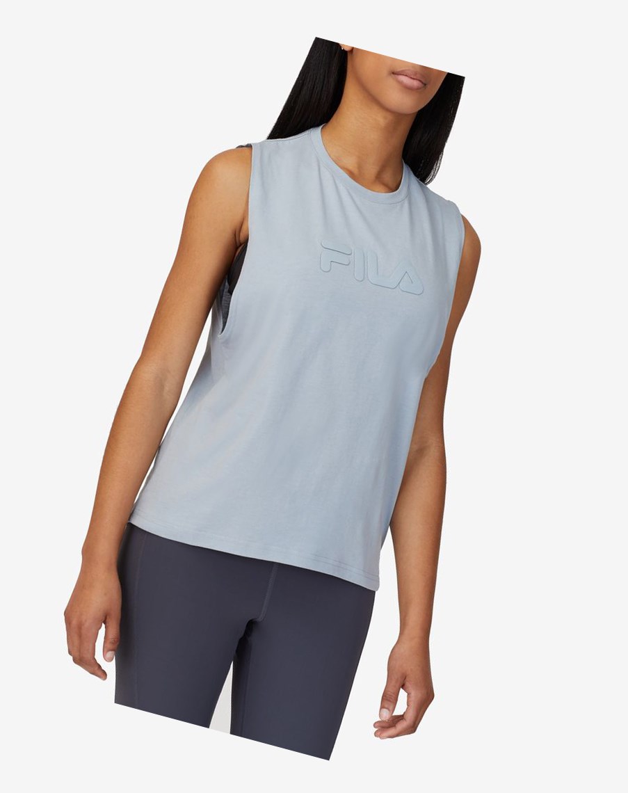 Fila Diella Tank Niebieskie | LTHBZ-1834