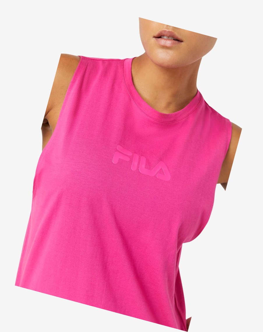 Fila Diella Tank Różowe | XURJZ-8974